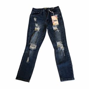 Medium Wash Vintage High Waist Mom Jeans D…